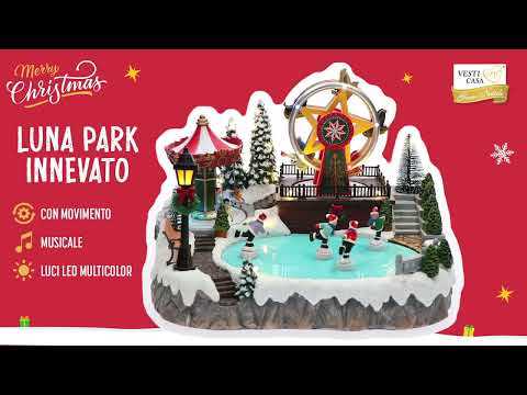VESTIAMO CASA GRAN NATALE - Luna Park Innevato - h20x28x26 cm